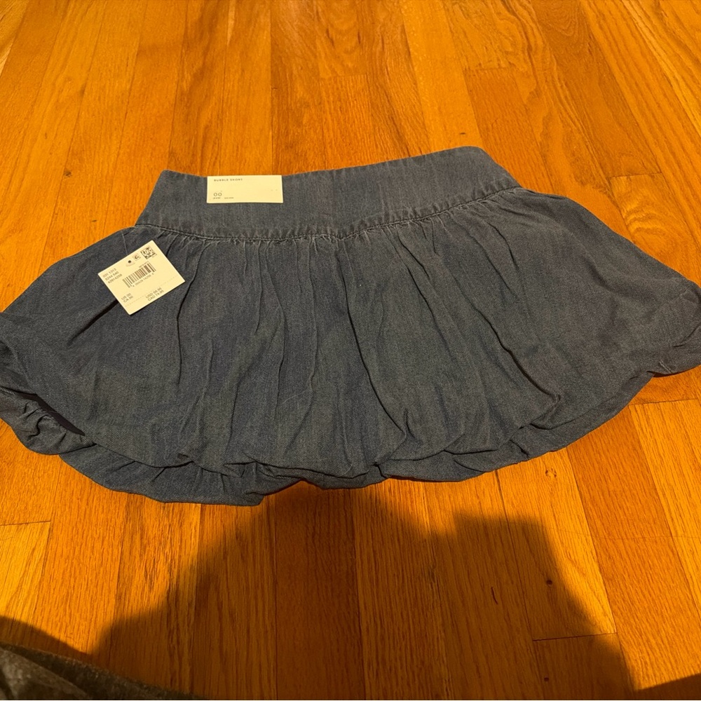 American Eagle Outfitters Bubble Skort Blue Denim - Brand New with Tags